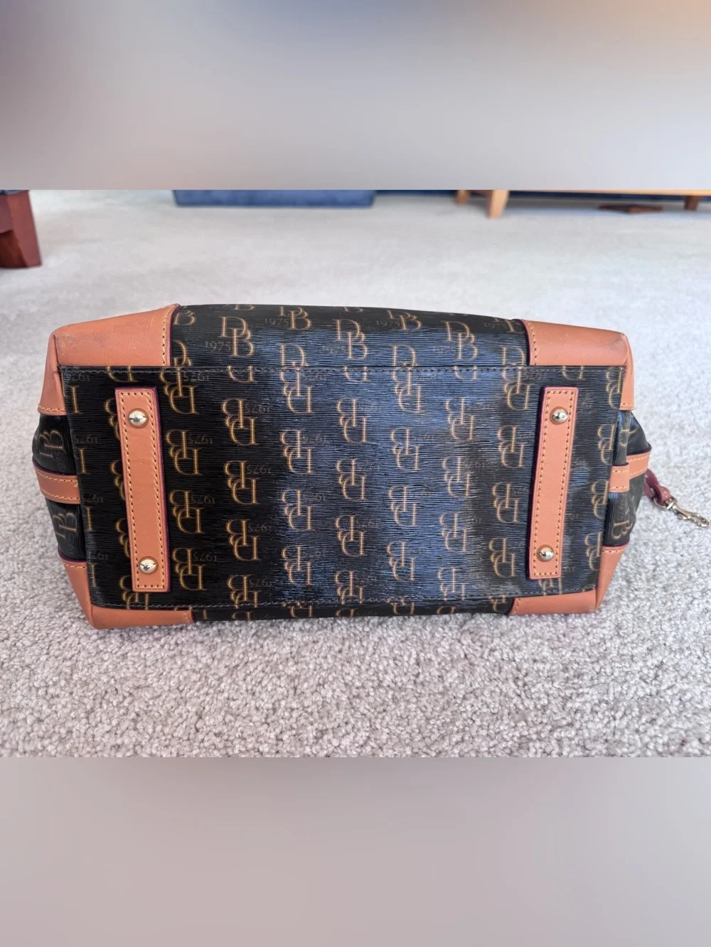 DOONEY & BOURKE DB Monogram Coated Canvas Satchel & Matching Wallet